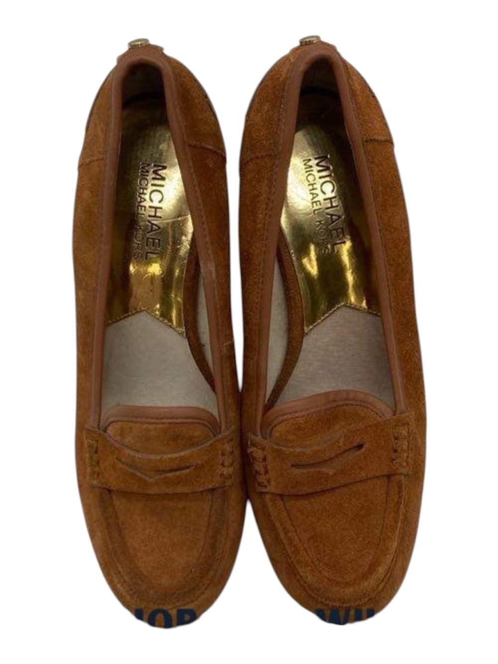 MICHAEL Michael Kors Chestnut Suede Wedge Loafers - Picture 3 of 6